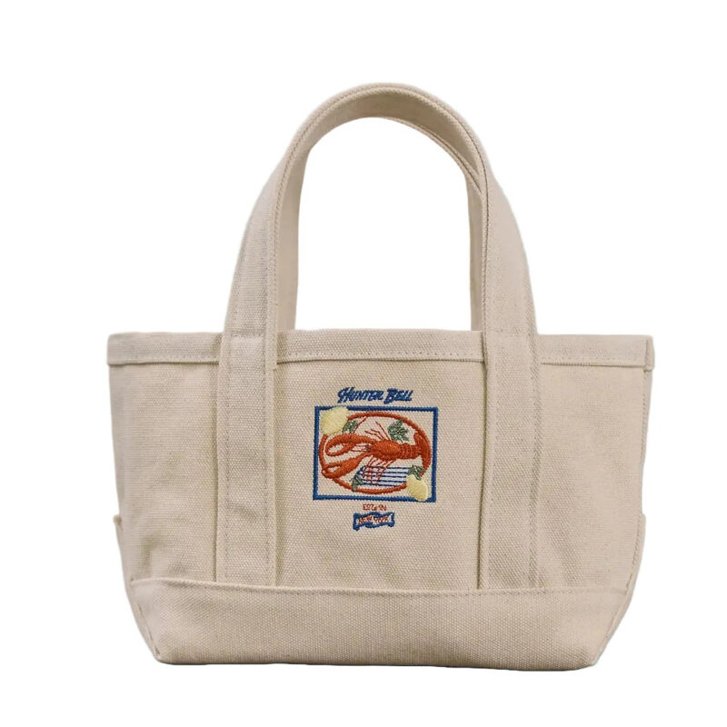 Small Canvas Tote in Natural Hunter bell
