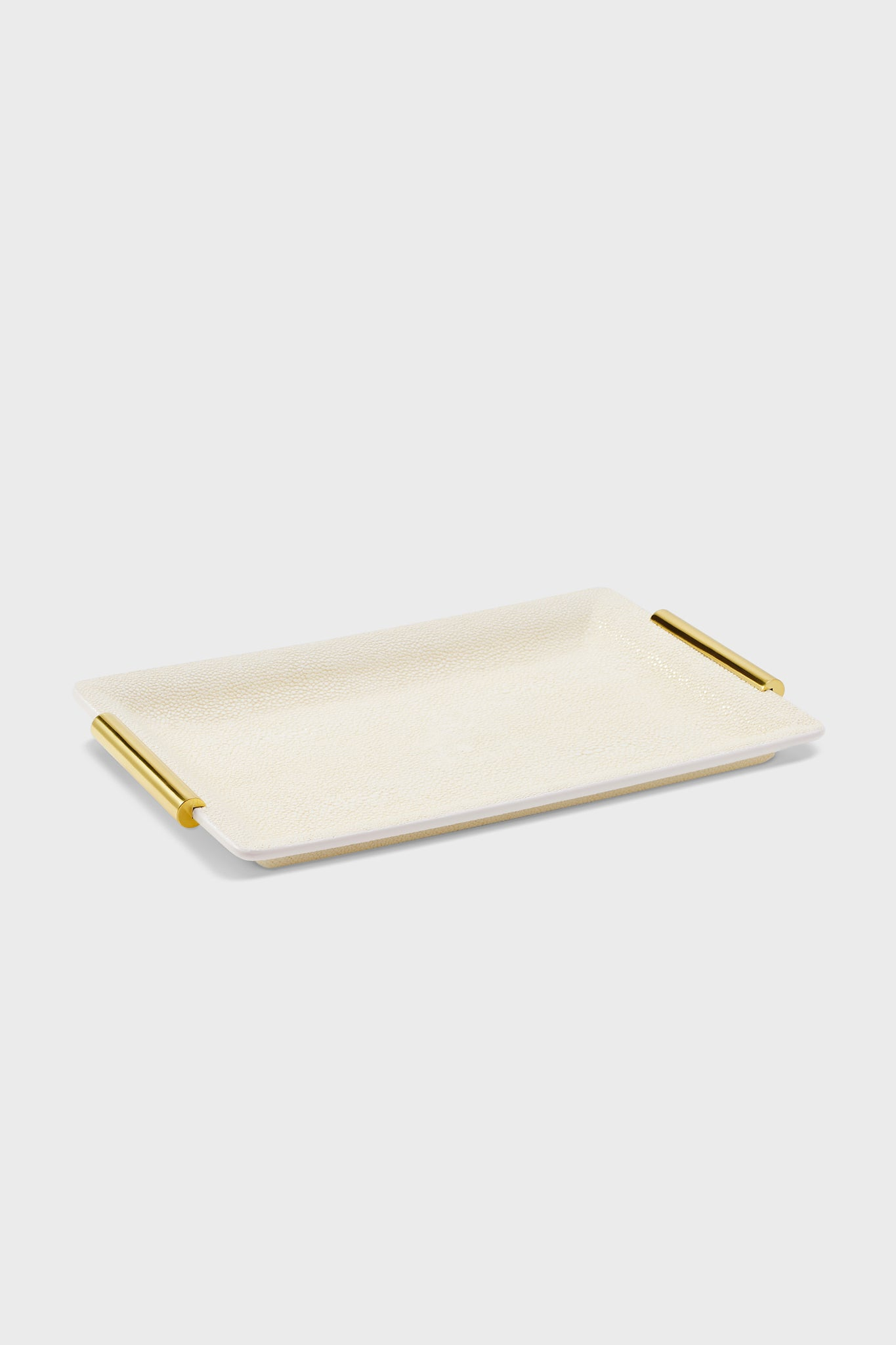 Small Cream Shagreen Vanity Tray AERIN