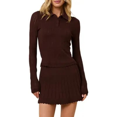 Solid & Striped The Debra Knit Sweater in Truffle at Nordstrom, Size Small