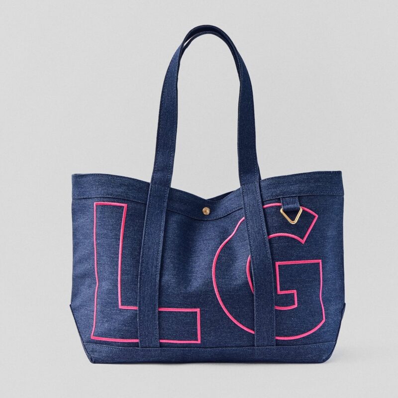 Solid Custom Alpha Tote - Dark Denim BaubleBar