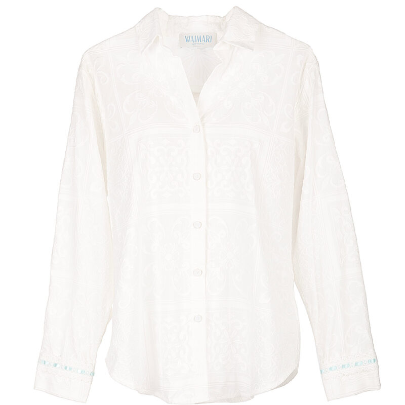 Something Blue Shirt in White Waimari