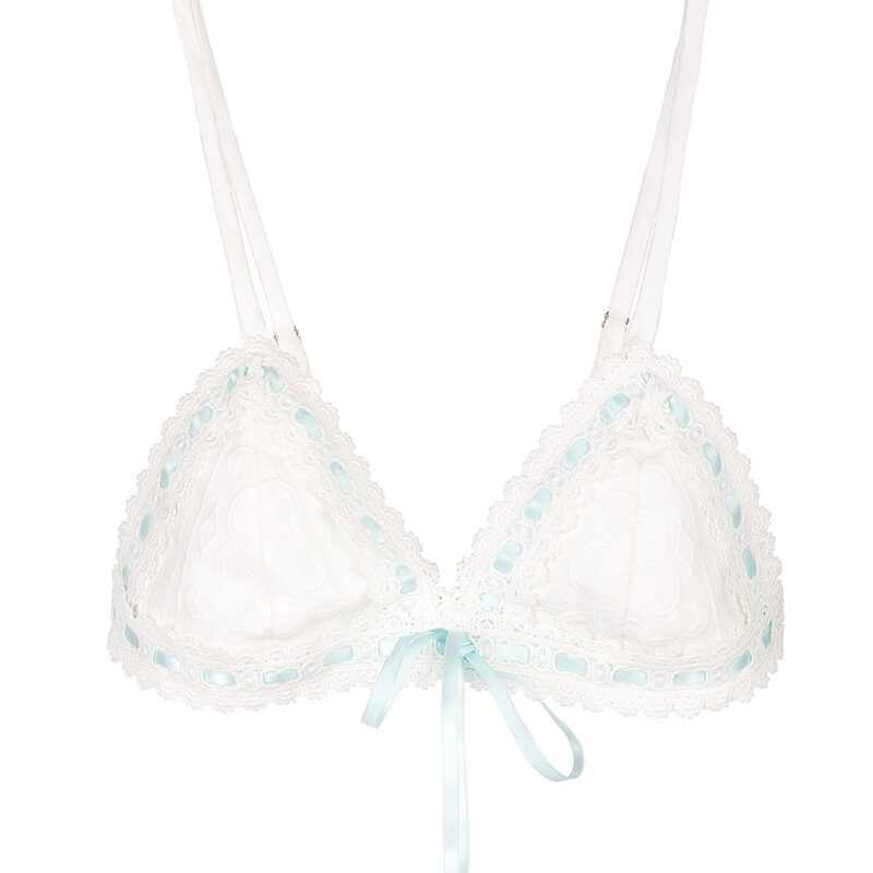 Something Blue Top in White Waimari