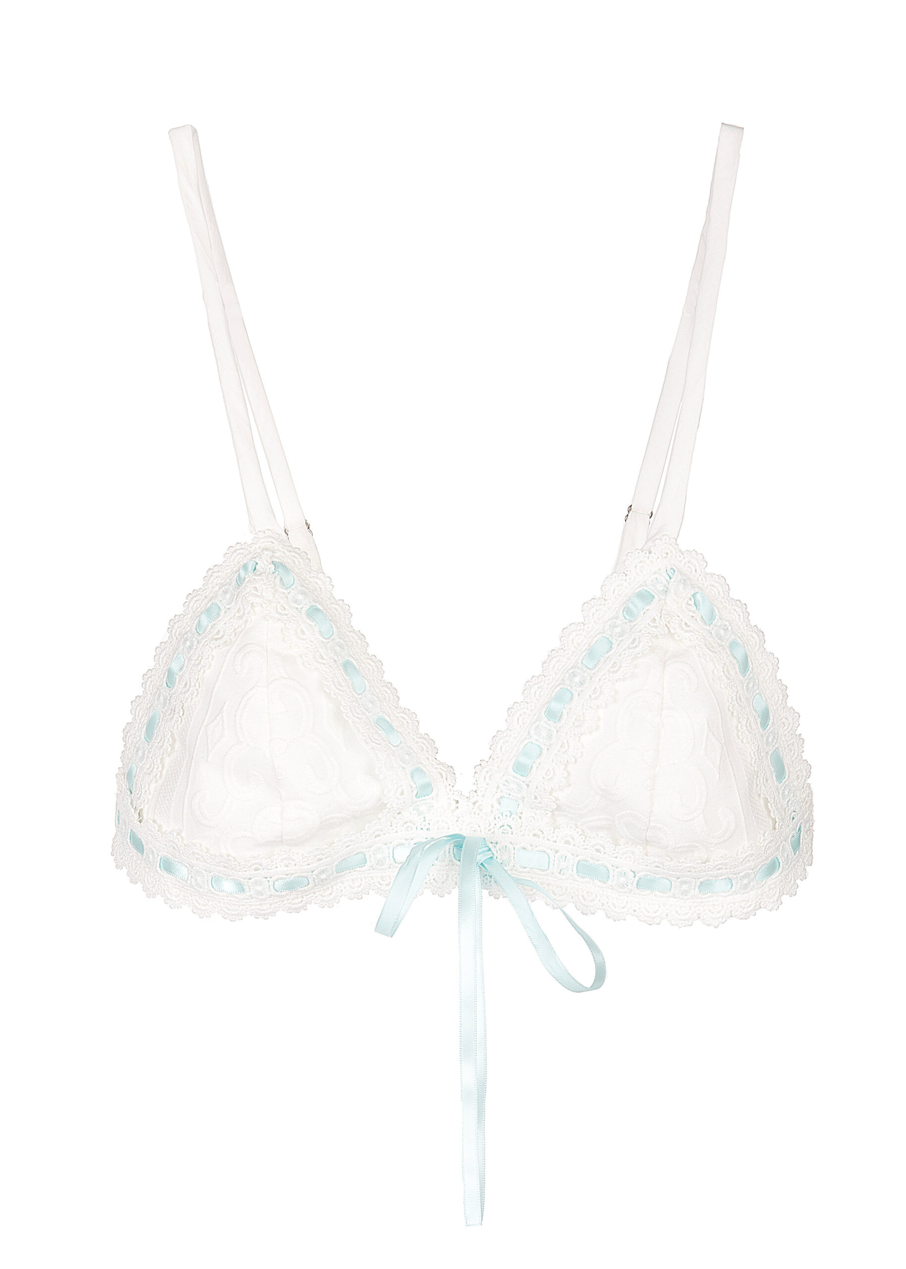 Something Blue Top in White Waimari