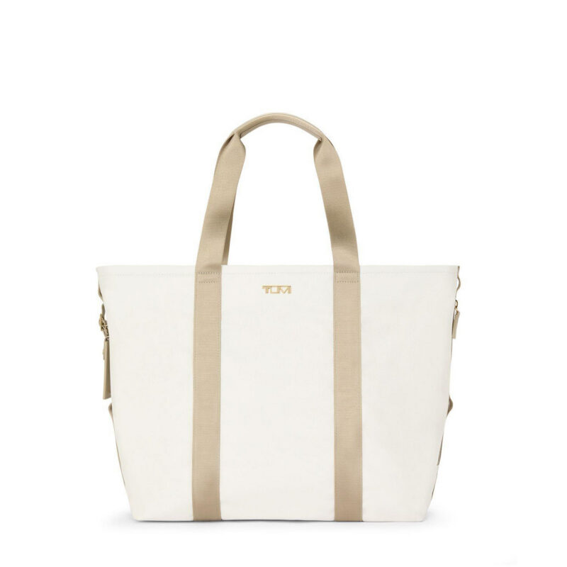 Sport Essential Large East/West Tote in Off White/Tan TUMI