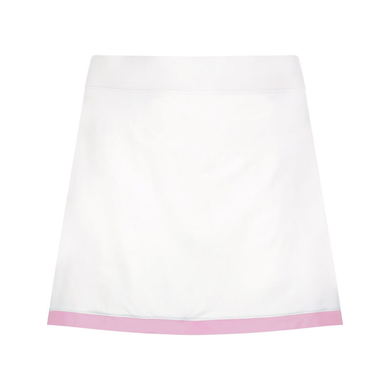 Stacy Skort in Bright White with Pink Trim Club and Court