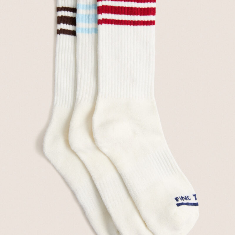 Striped Crew Sock Set of 3 Tnuck Sport
