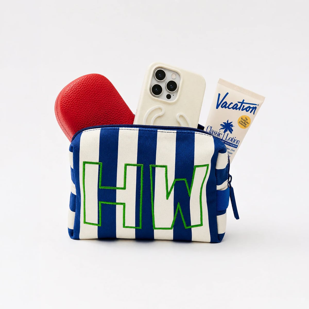 Striped Take It Away Custom Storage Pouch - Custom Harbor BaubleBar