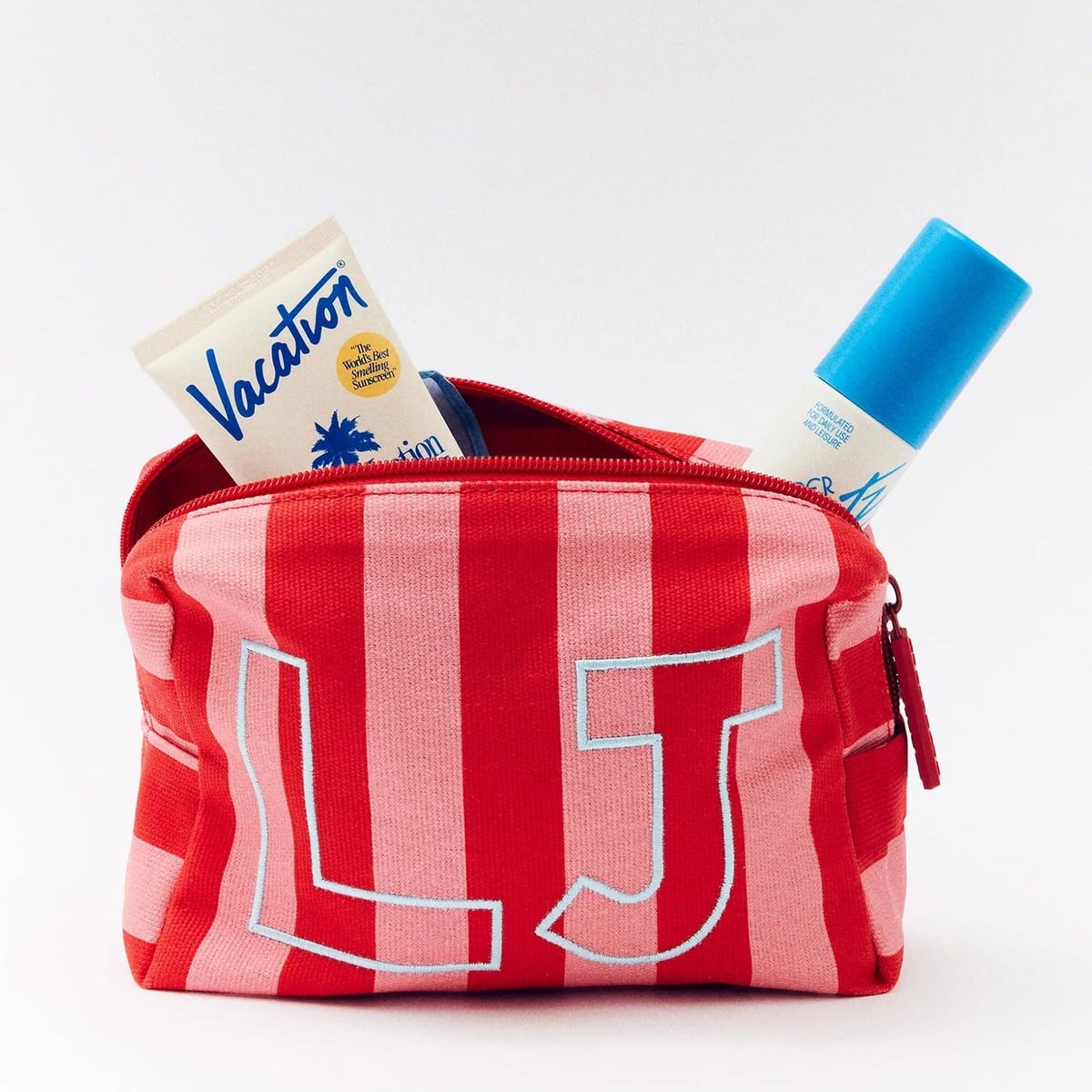 Striped Take It Away Custom Storage Pouch - Custom Cabana BaubleBar
