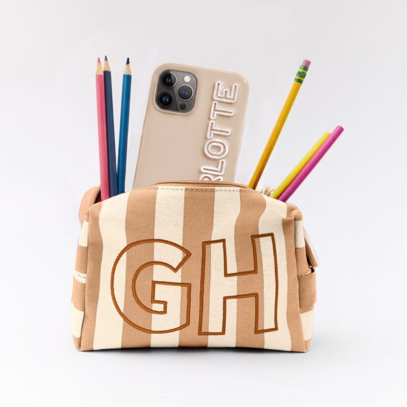 Striped Take It Away Custom Storage Pouch - Custom Dune BaubleBar