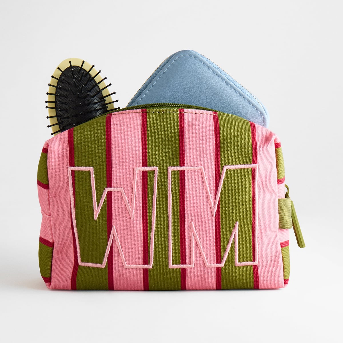 Striped Take It Away Custom Storage Pouch - Hibiscus BaubleBar