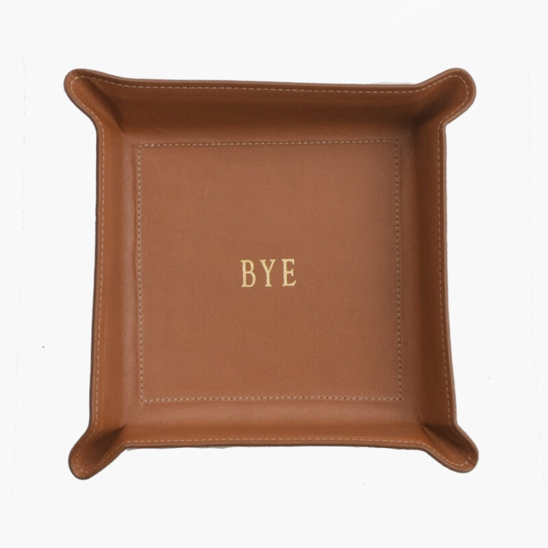 Tan Medium Leather Catchall Graphic Image
