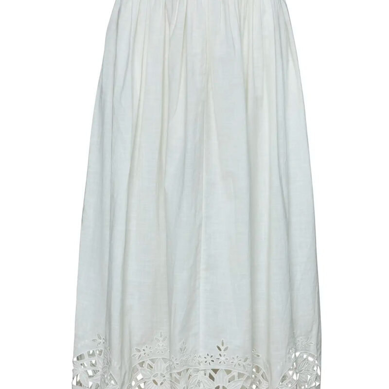 Tatum Skirt in White Hunter bell