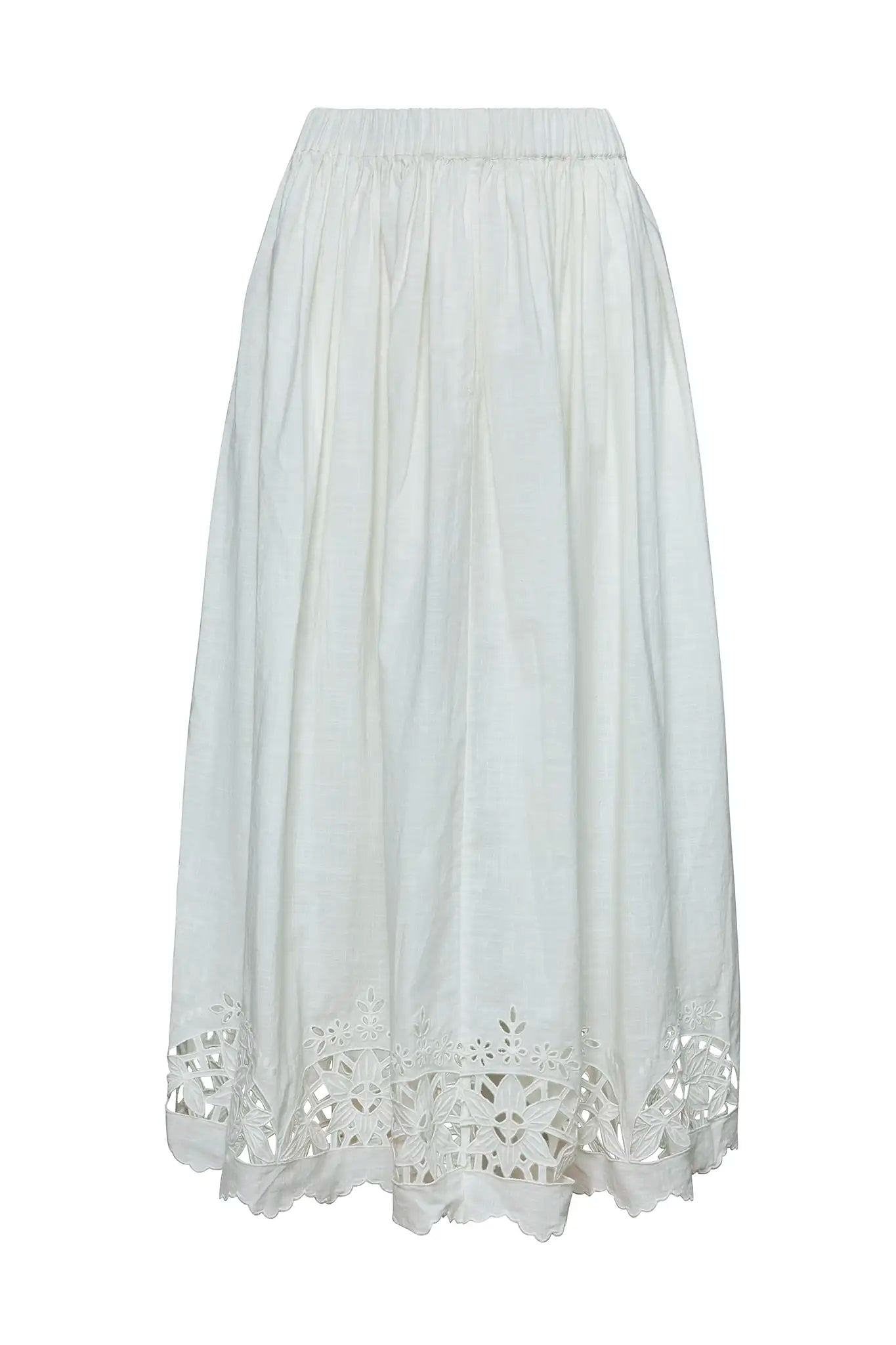 Tatum Skirt in White Hunter bell
