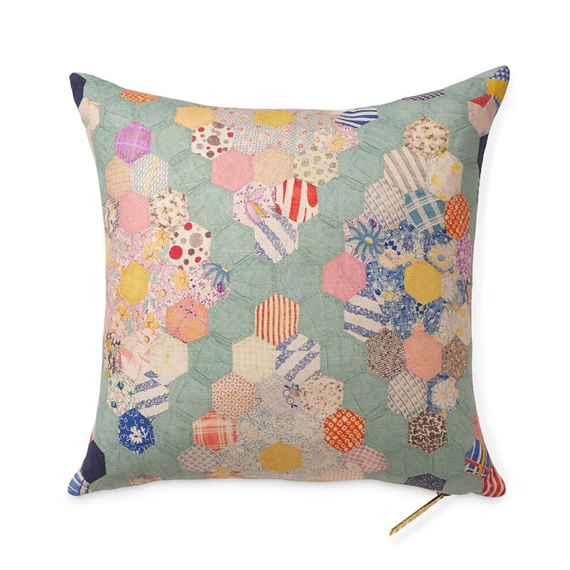 Teal Diamond Quilt Pillow St. Frank