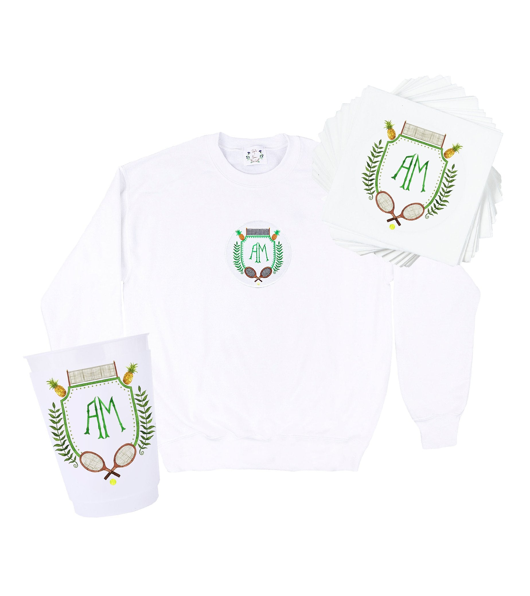 Tennis Crest Bundle Thistle and Briar Studio