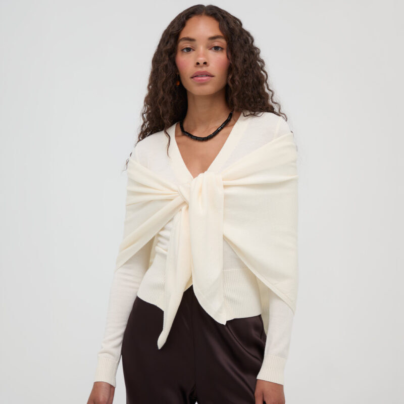 The Amal Cardigan - Antique White Hill House