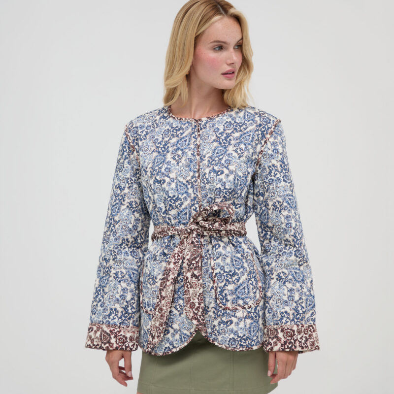 The Aspen Jacket - Chedworth Paisley Blue Hill House