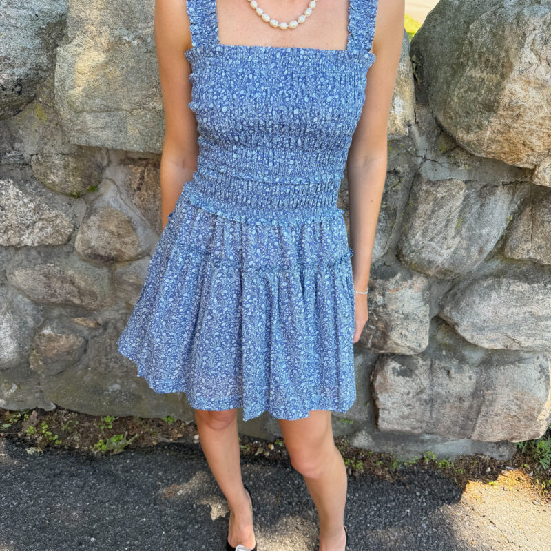 The Azalea Mini Nap Dress - Cornflower Ditsy Thistle Hill House