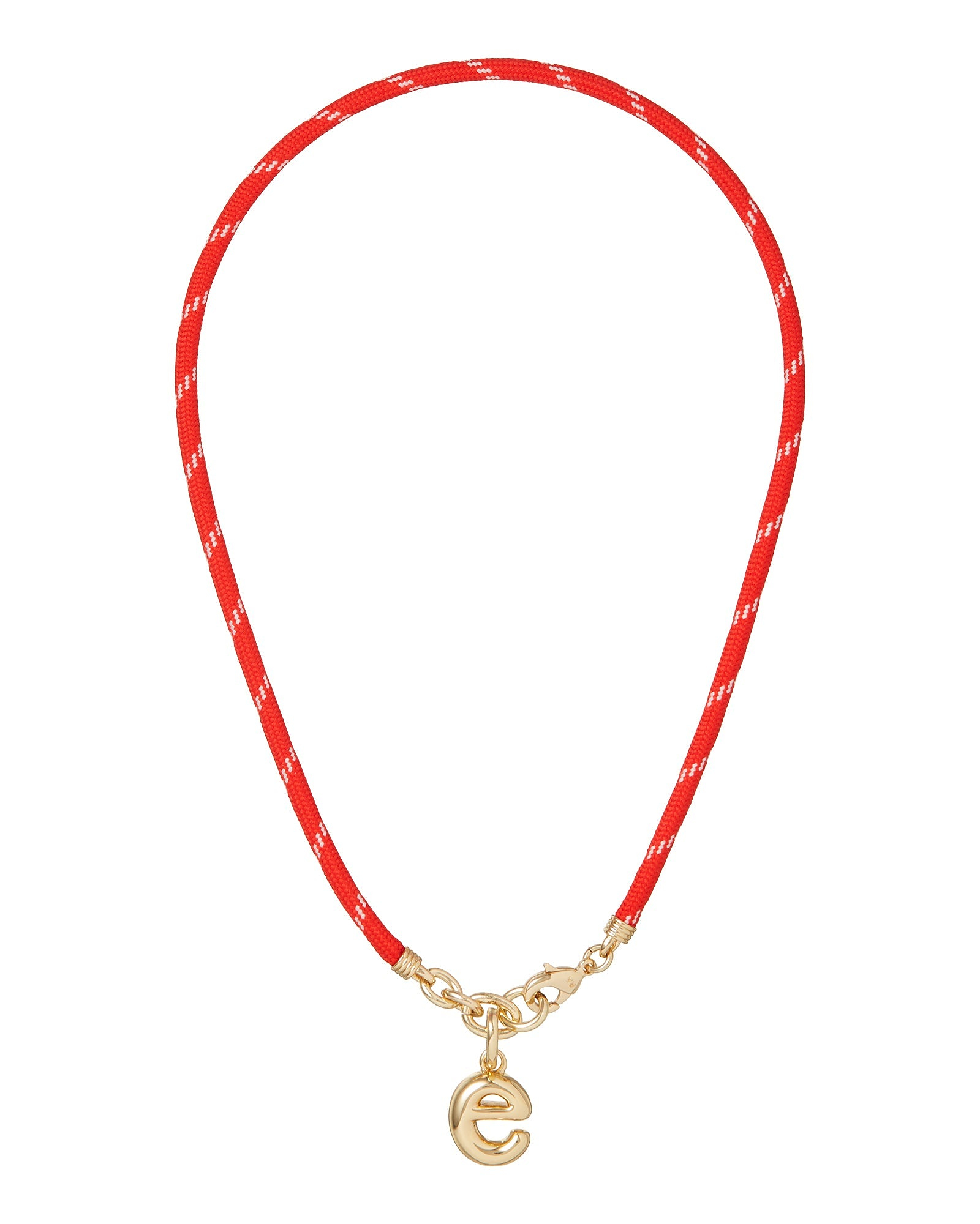 The Happy Cord Charm Necklace in Red Roxanne Assoulin