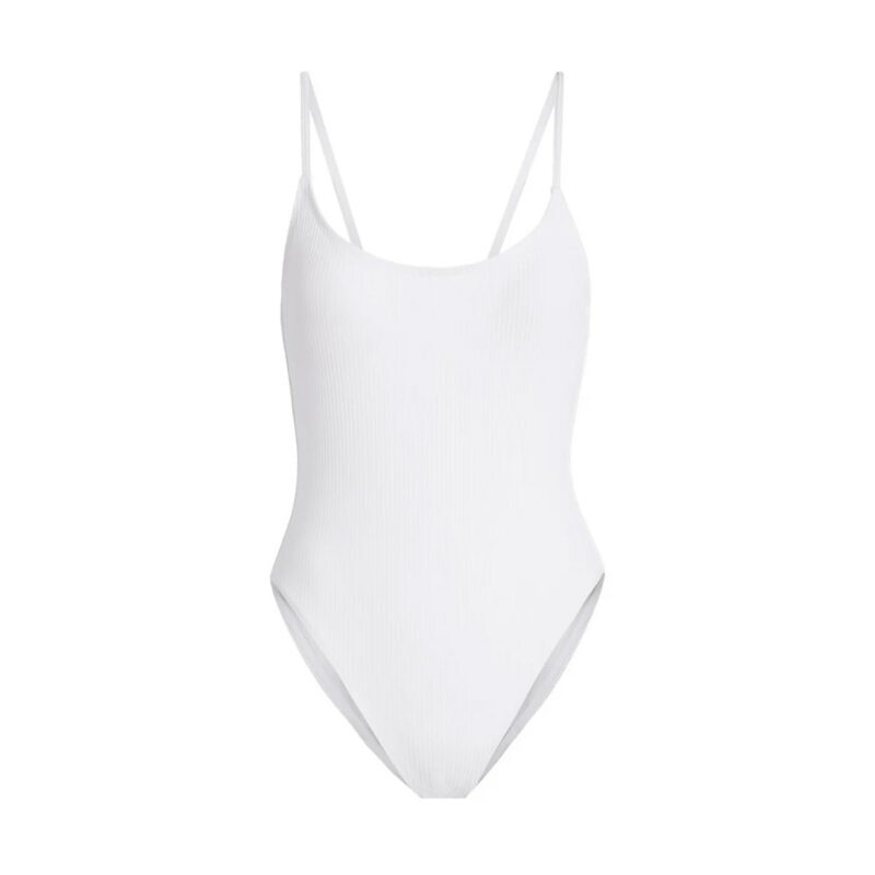 The Laguna One-Piece in Ribbed White