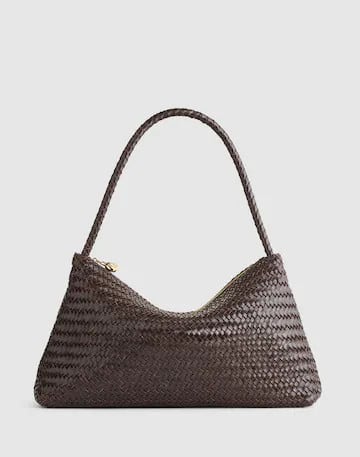 The Signature Woven Zip Top Shoulder Bag