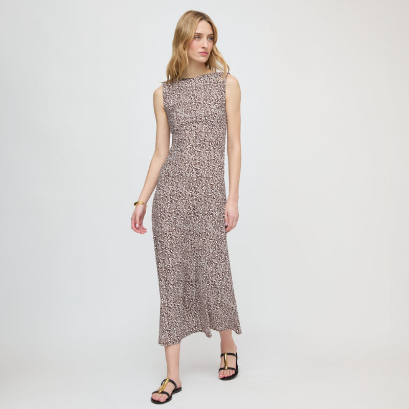 The Sloane Dress - Chocolate Ditsy Thistle Hill House
