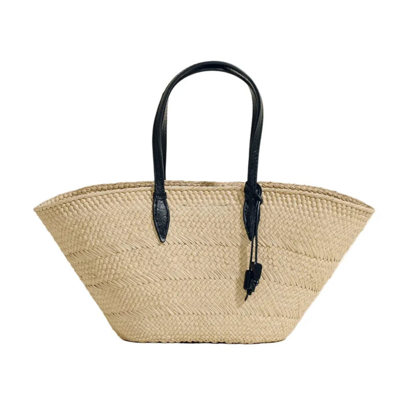 The Small Trapeze Basket in Taupe Black Hunting Season