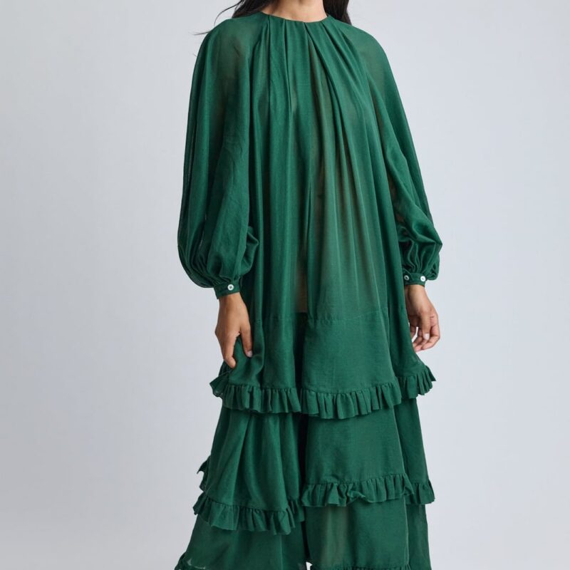 The Tiered Touareg Dress - Pine Absolutely Fabrics