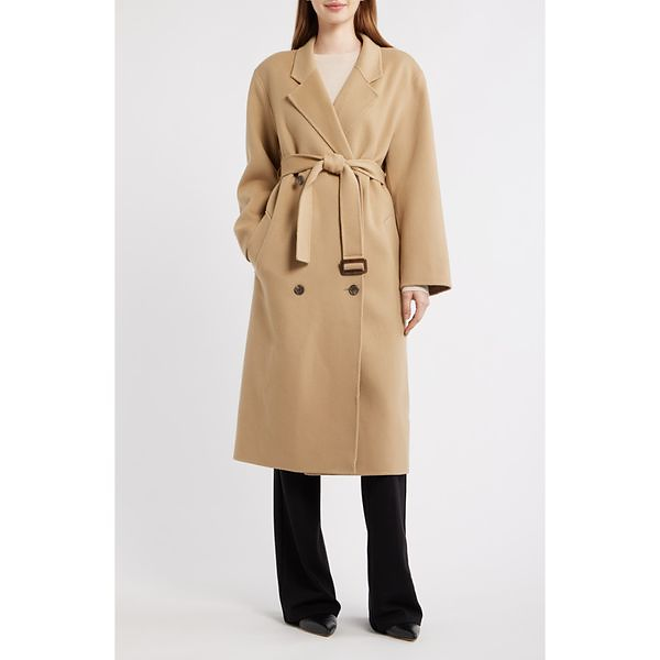 THEORY | Double Breasted Longline Trench Coat