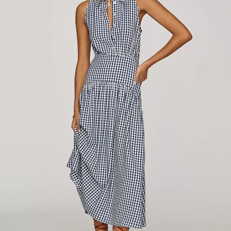 Tobie Drop-Waist Midi Shirtdress