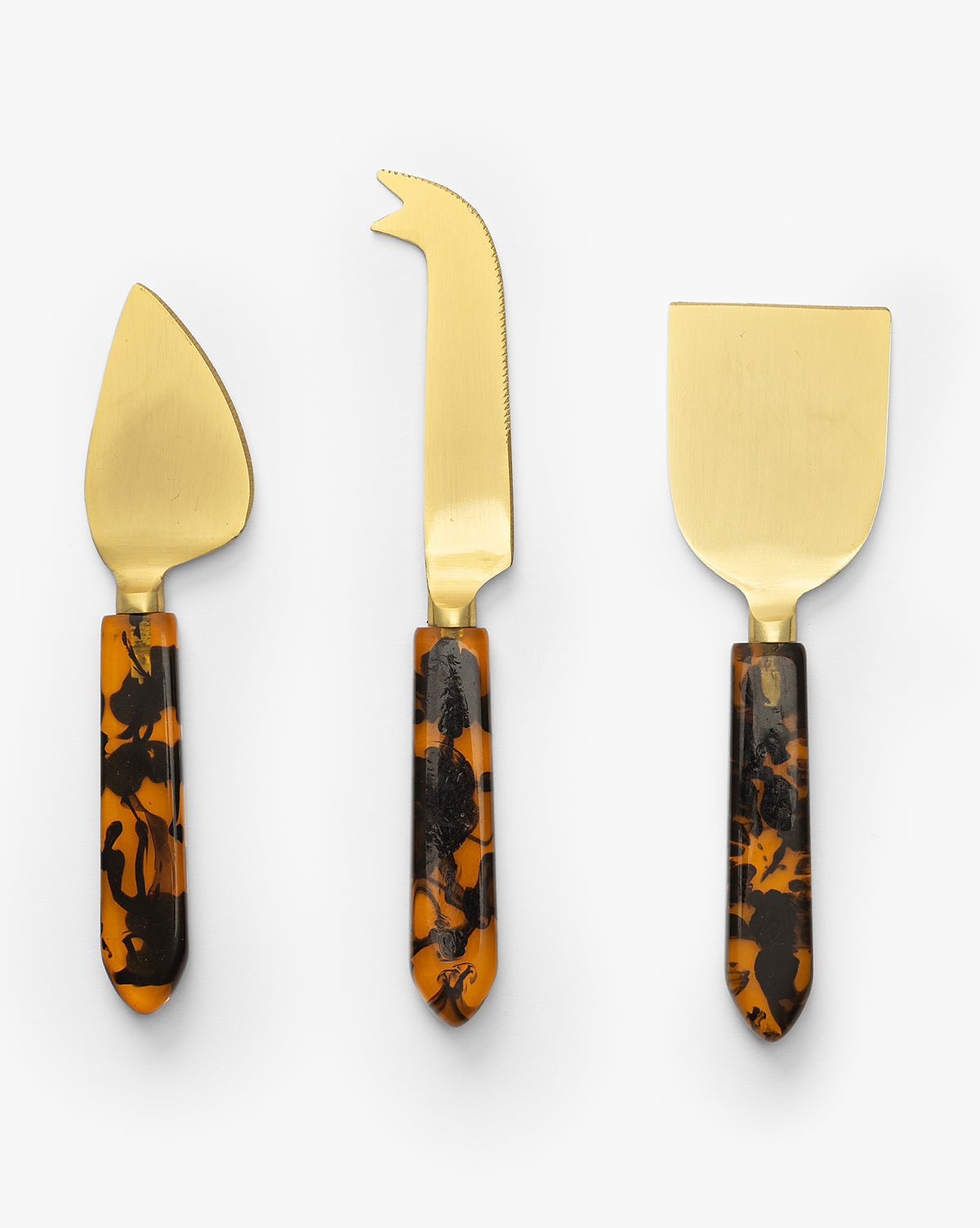 Tortoise Cheese Knives in Gift Box (Set of 3) McGee & Co