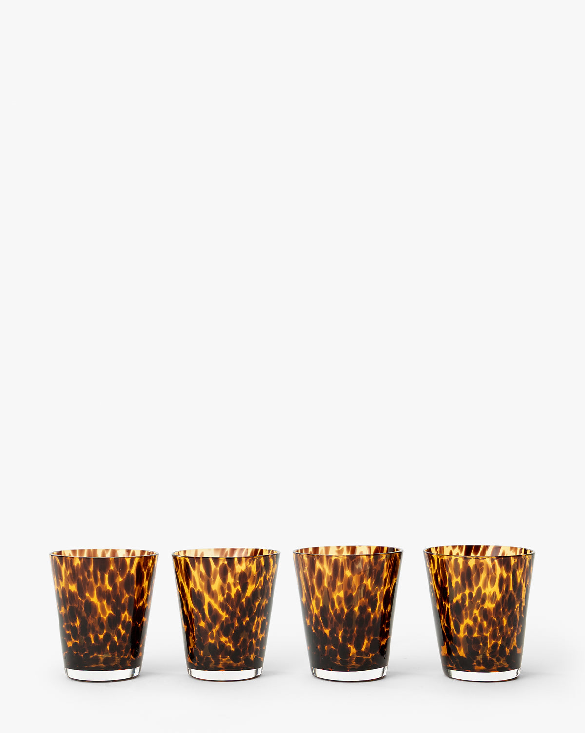 Tortoise Double Old Fashion Glasses (Set of 4) McGee & Co