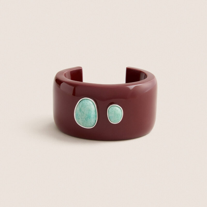 Tuckernuck x Lizzie Fortunato Dark Red Lanna Cuff with Amazonite