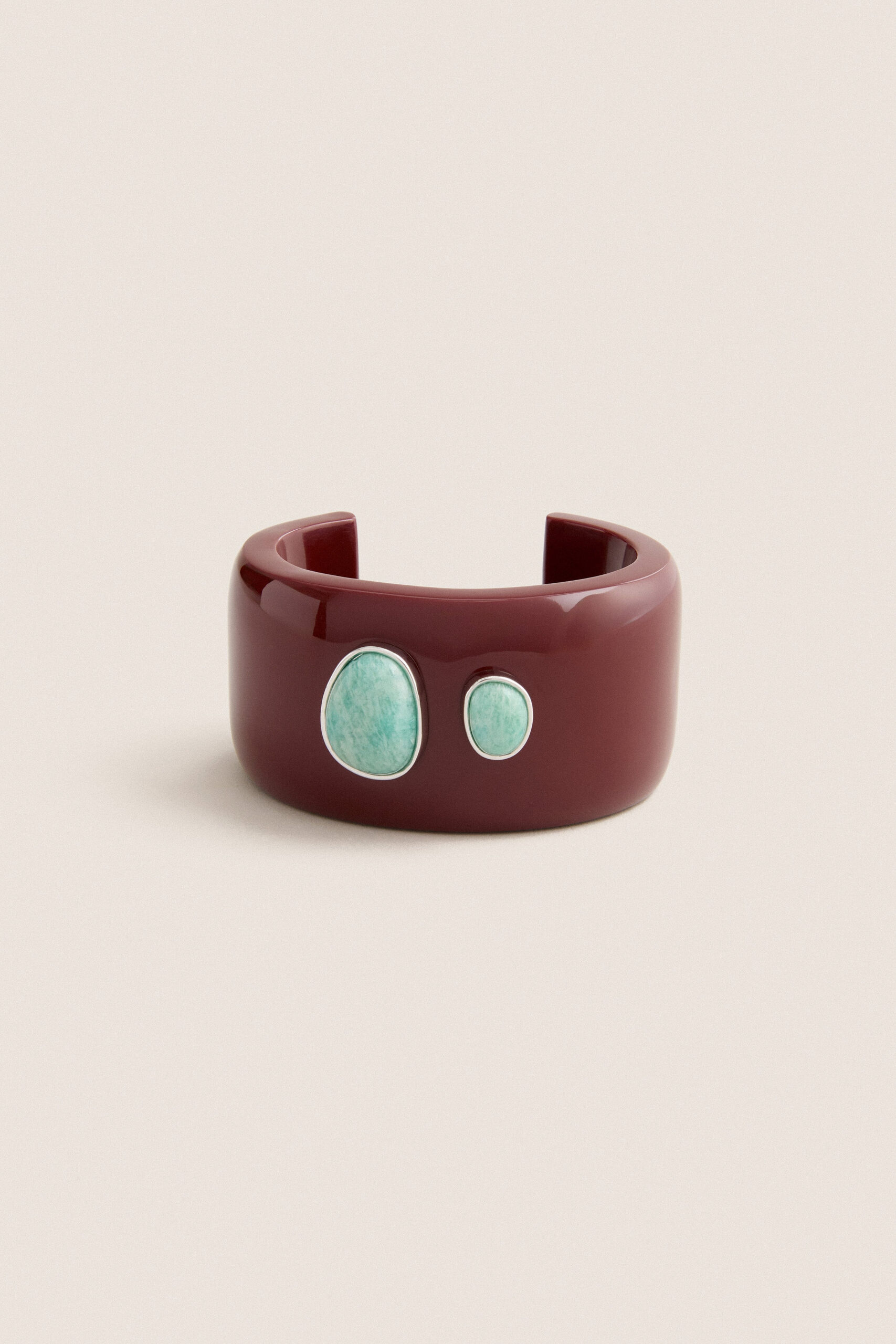 Tuckernuck x Lizzie Fortunato Dark Red Lanna Cuff with Amazonite
