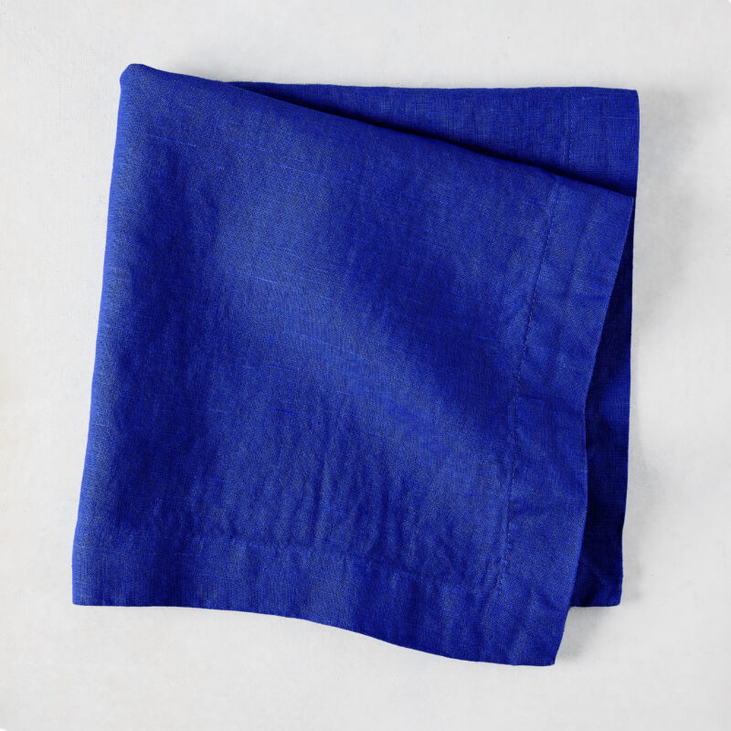 Ultramarine HG Signature Hand-dyed Linen Napkin Cut Loose