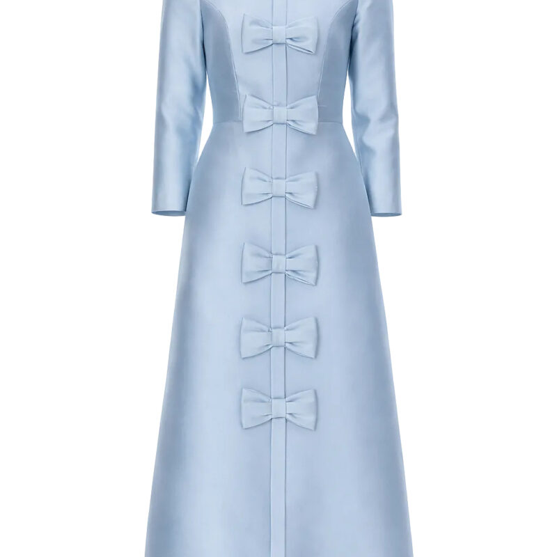 Valentina Silk and Wool Midi Dress Alexia Maria Collection