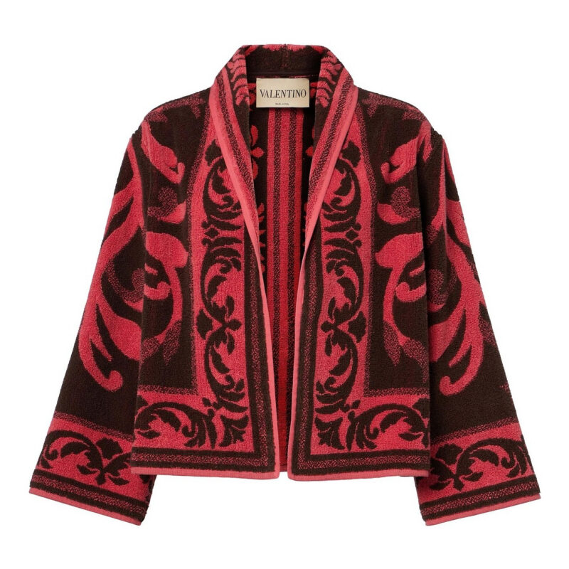 VALENTINO - Intarsia Cotton Terry Jacket Mytheresa