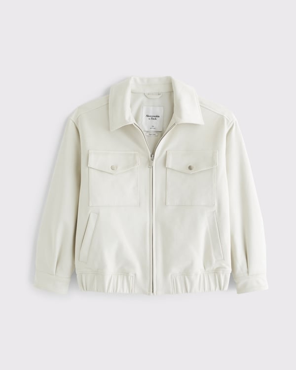 Vegan Suede Bomber Jacket