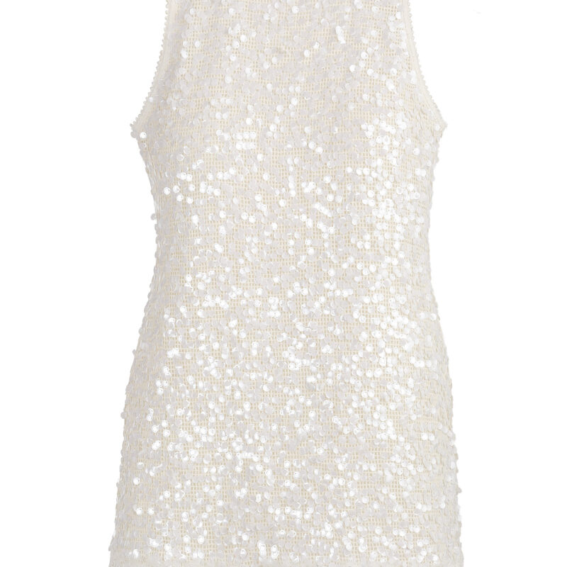Vivienne Mini Dress in White Waimari
