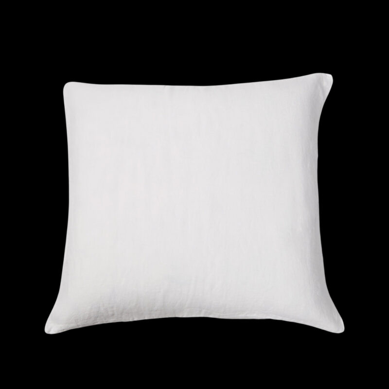Washed Linen Cushion Cover in White French Presse