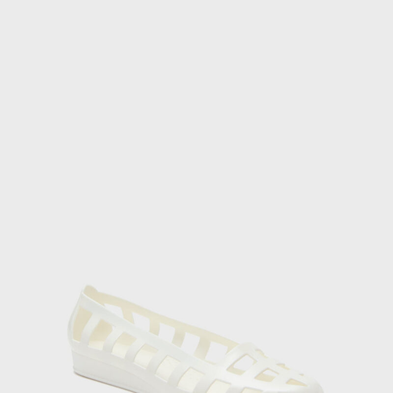 White Elli Ballerina Flats Ancient Greek Sandals