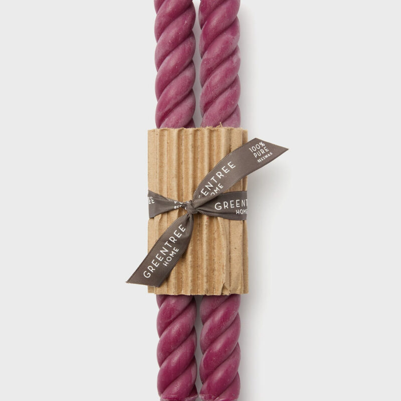 Wild Plum Rope Tapers Pair Greentree Home
