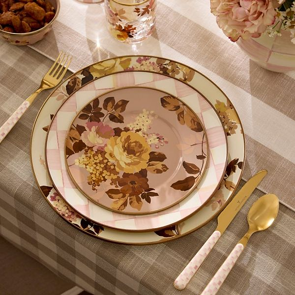 Wild Rose Mauve Salad/Dessert Plate MacKenzie-Childs
