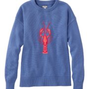 Women's The Original Double L® Sweater, Novelty Crewneck - Deep Lake Lobster L.L.Bean