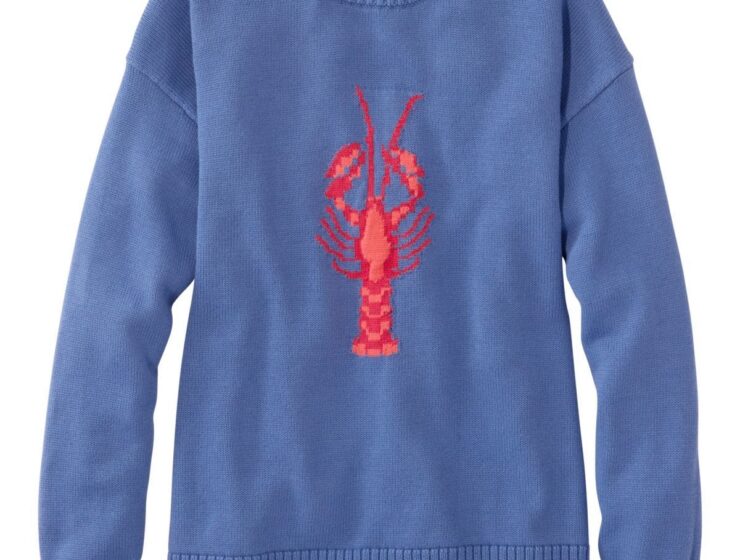 Women's The Original Double L® Sweater, Novelty Crewneck - Deep Lake Lobster L.L.Bean
