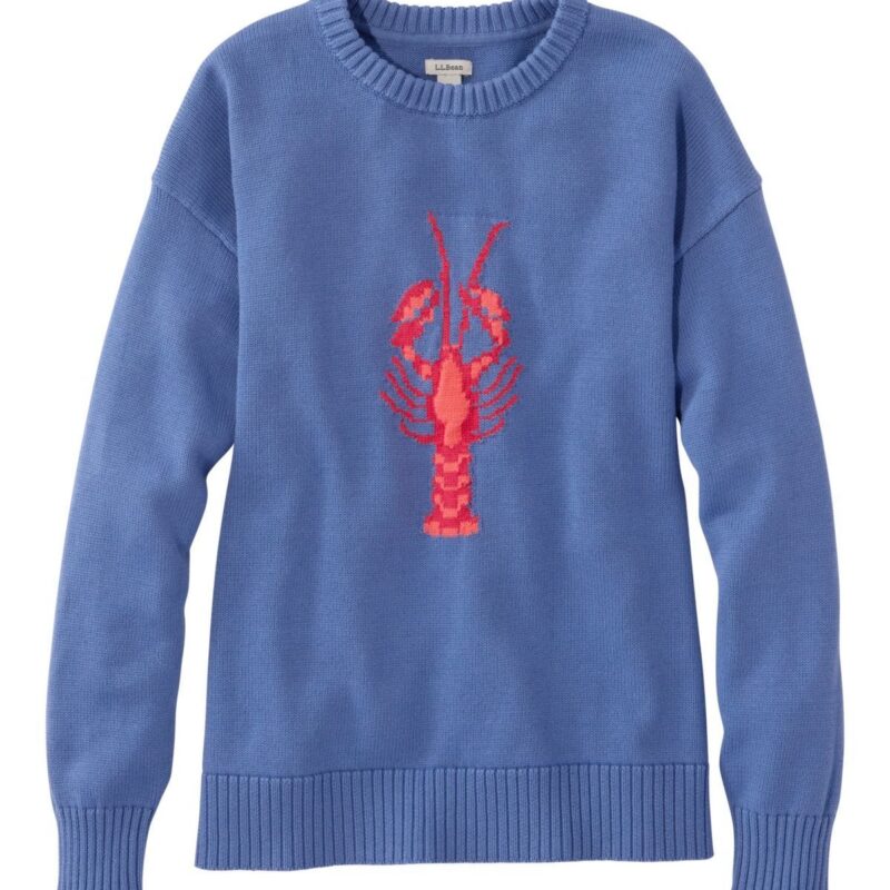 Women's The Original Double L® Sweater, Novelty Crewneck - Deep Lake Lobster L.L.Bean