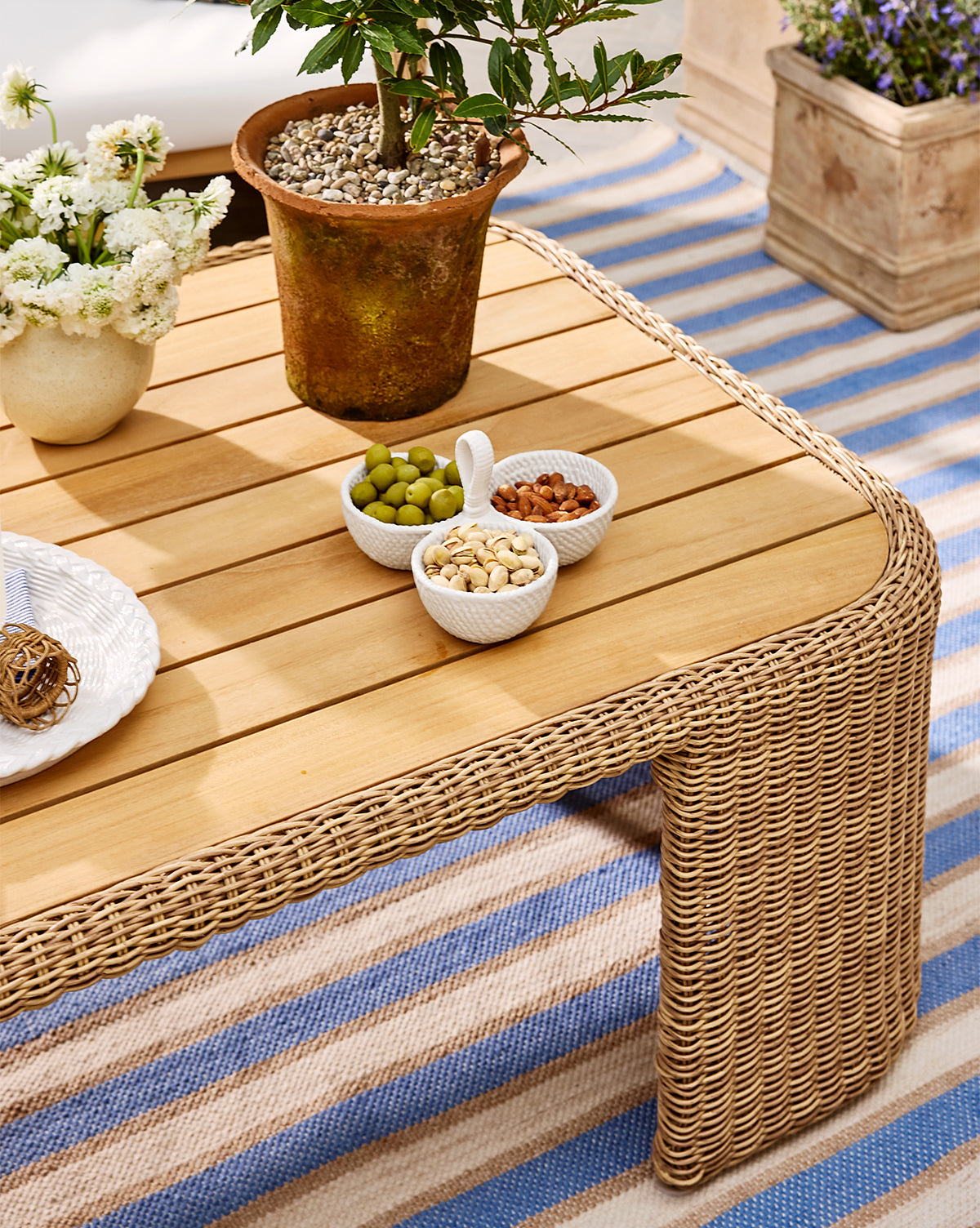 Woven Ceramic Dip Dish with Spoon McGee & Co