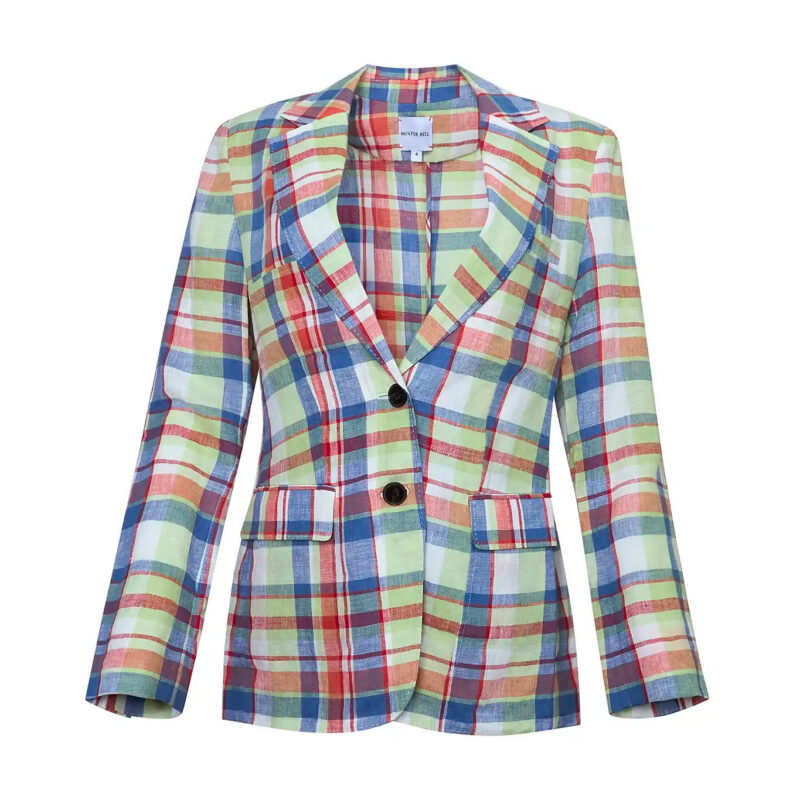 Yardley Blazer in Harbor Club Madras Hunter bell