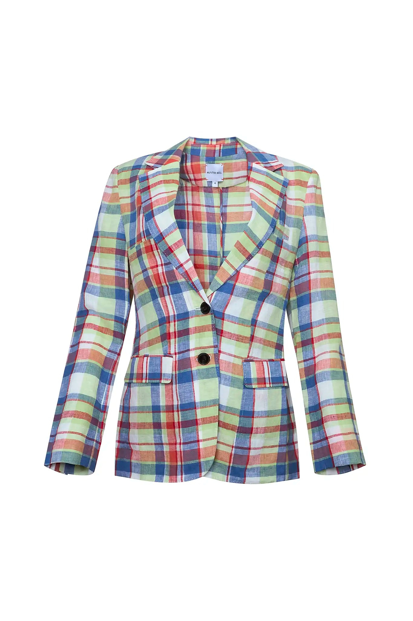 Yardley Blazer in Harbor Club Madras Hunter bell