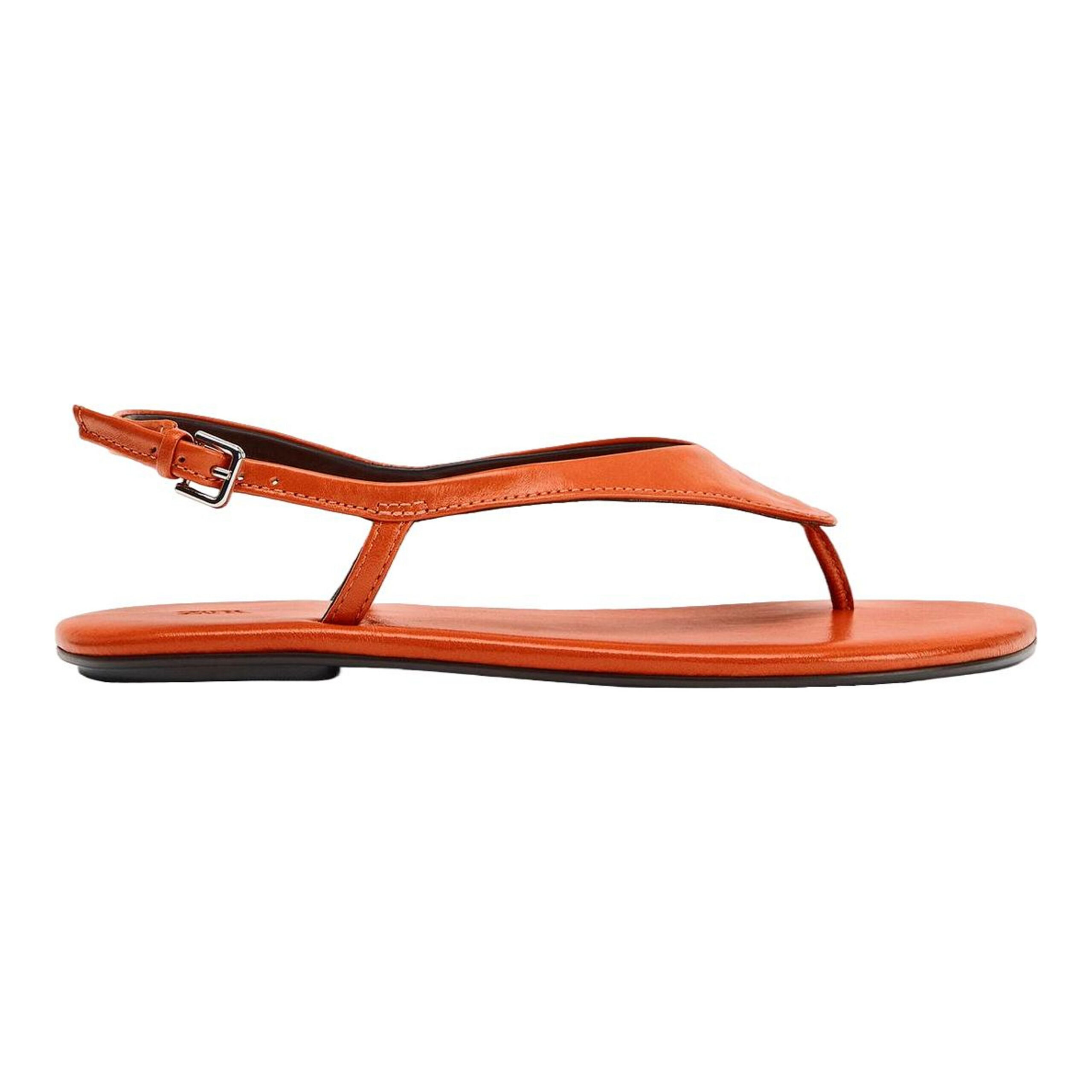 ZARA - Limited Edition Flat Leather Sandals Zara US